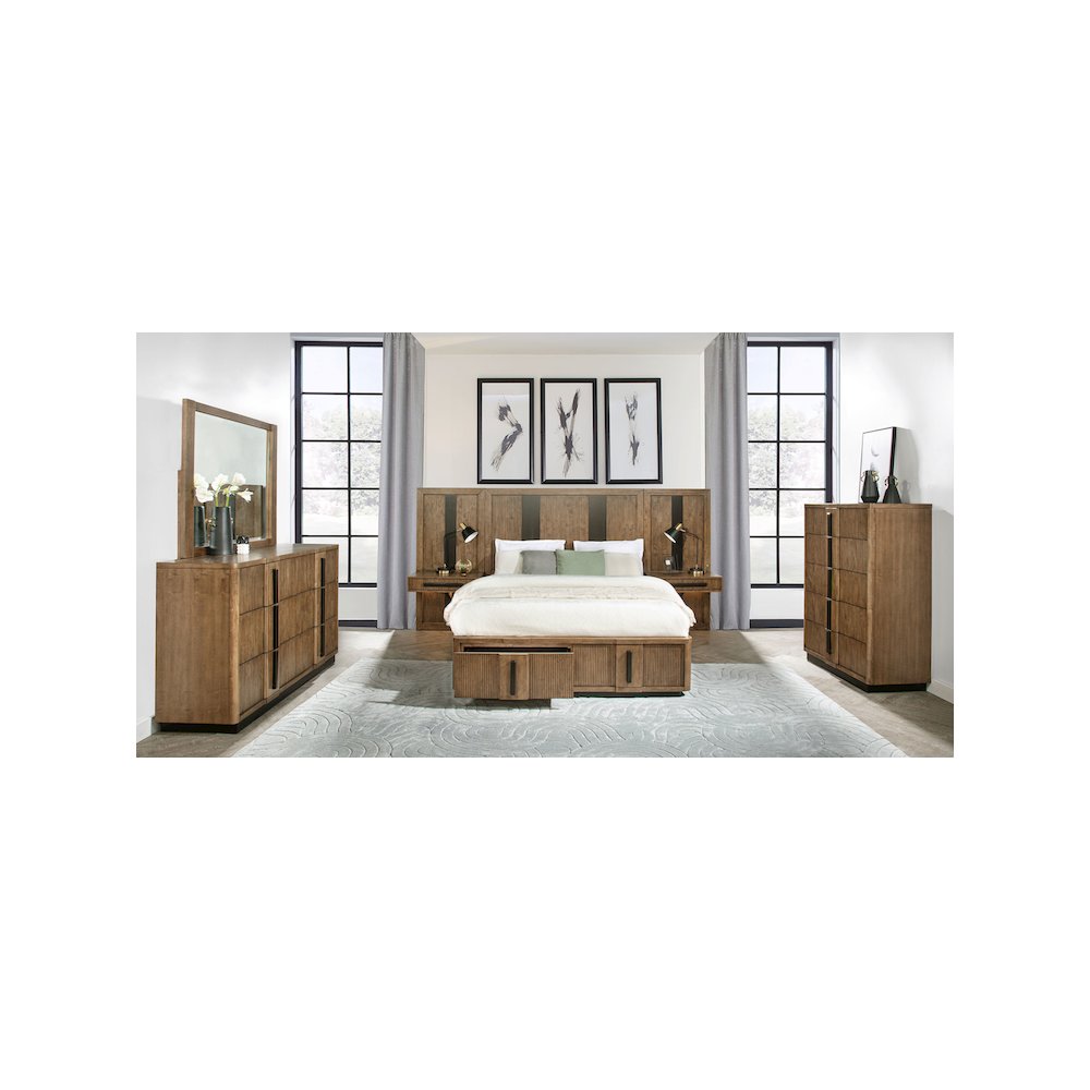 Terrace 6-drawer Dresser and Mirror Ash Brown