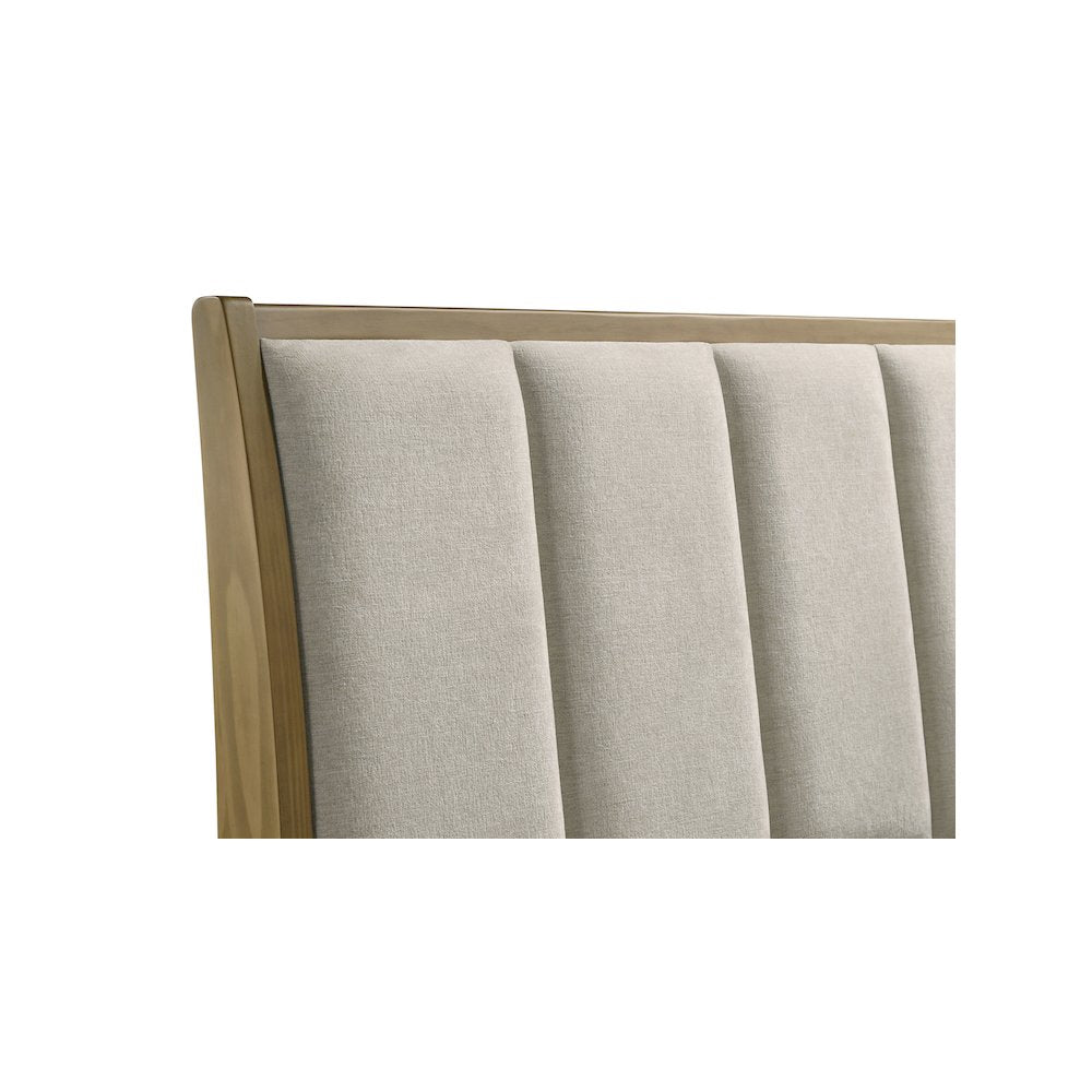 Granada Upholstered California King Panel Bed Natural Pine