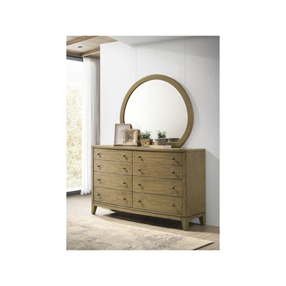 Granada 8-drawer Dresser and Mirror Natural Pine