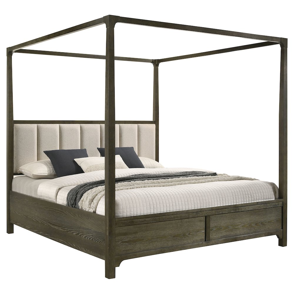 Gran Park Queen Canopy Bed Dark Cocoa