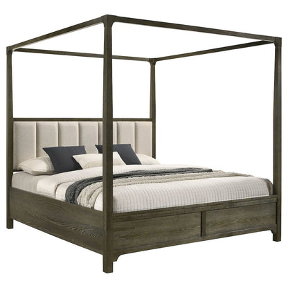 Gran Park Queen Canopy Bed Dark Cocoa
