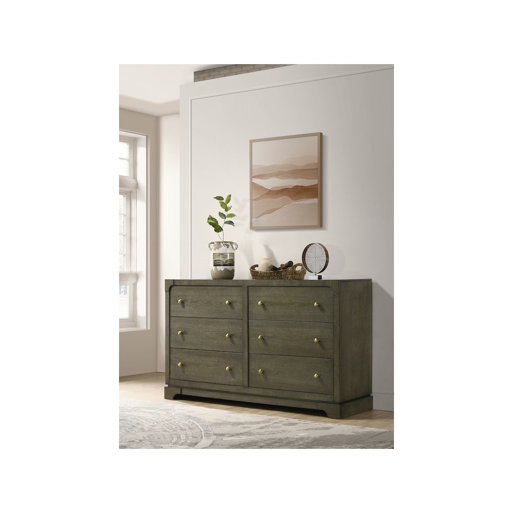 Gran Park 6-drawer Dresser Cabinet Dark Cocoa