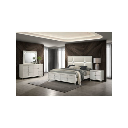 Olivia 4-piece Queen Bedroom Set Pearl White