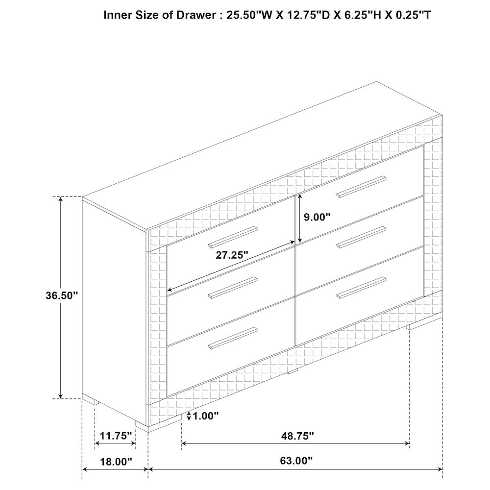 Ives 5-piece Queen Bedroom Set Grey High Gloss