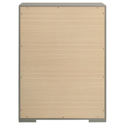 Ives 5-drawer Bedroom Chest of Drawers Grey High Gloss