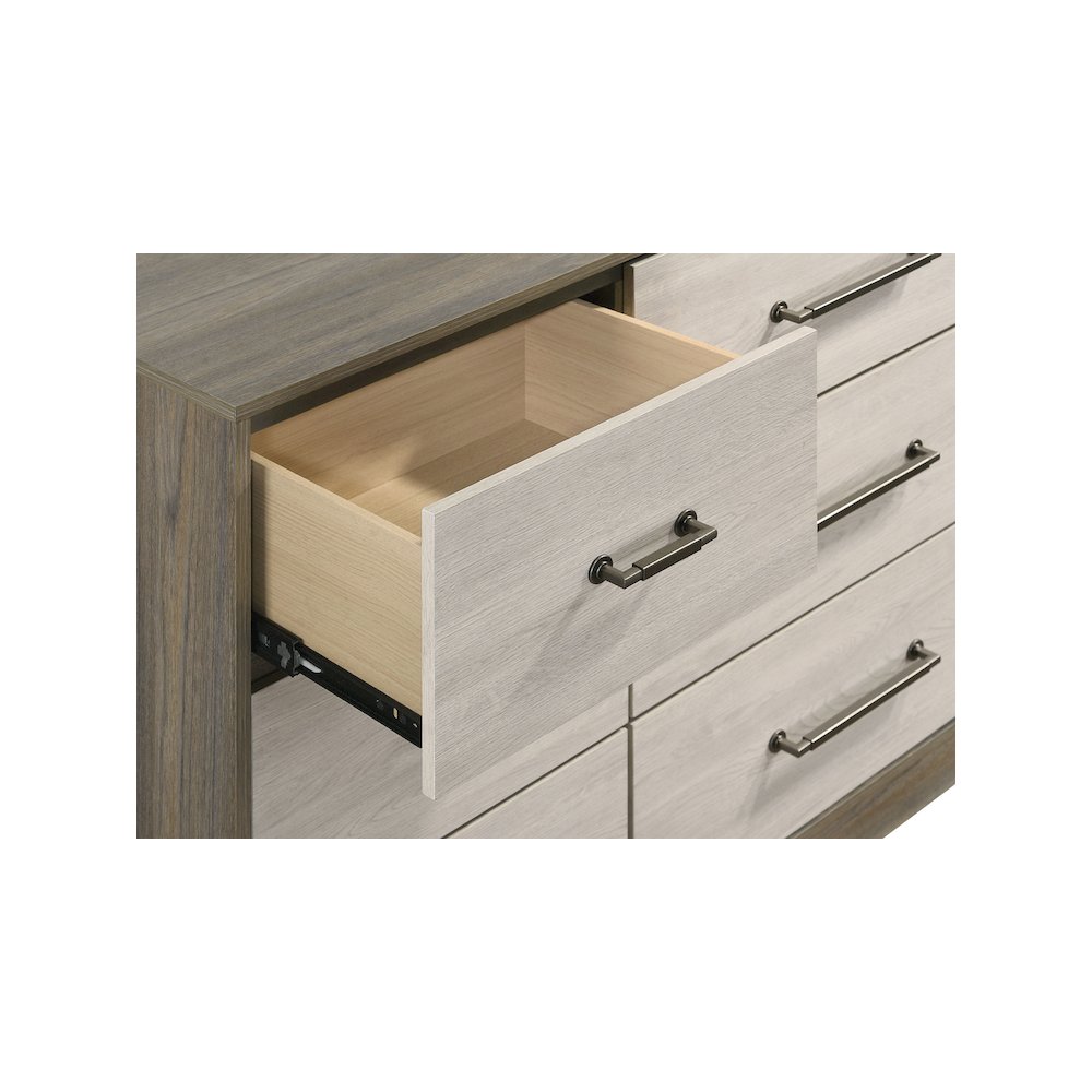Fenwick 9-drawer Dresser with Mirror Grey Oak