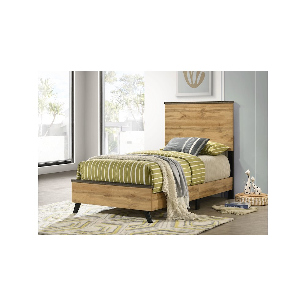 Kaywood 52-inch Twin Panel Bed Natural Pine