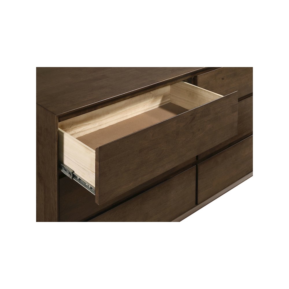 Glenwood 6-drawer Dresser Cabinet Warm Brown