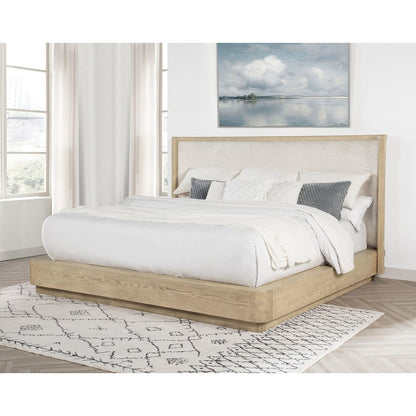 Kailani 49-inch California King Wingback Bed Beige Oak
