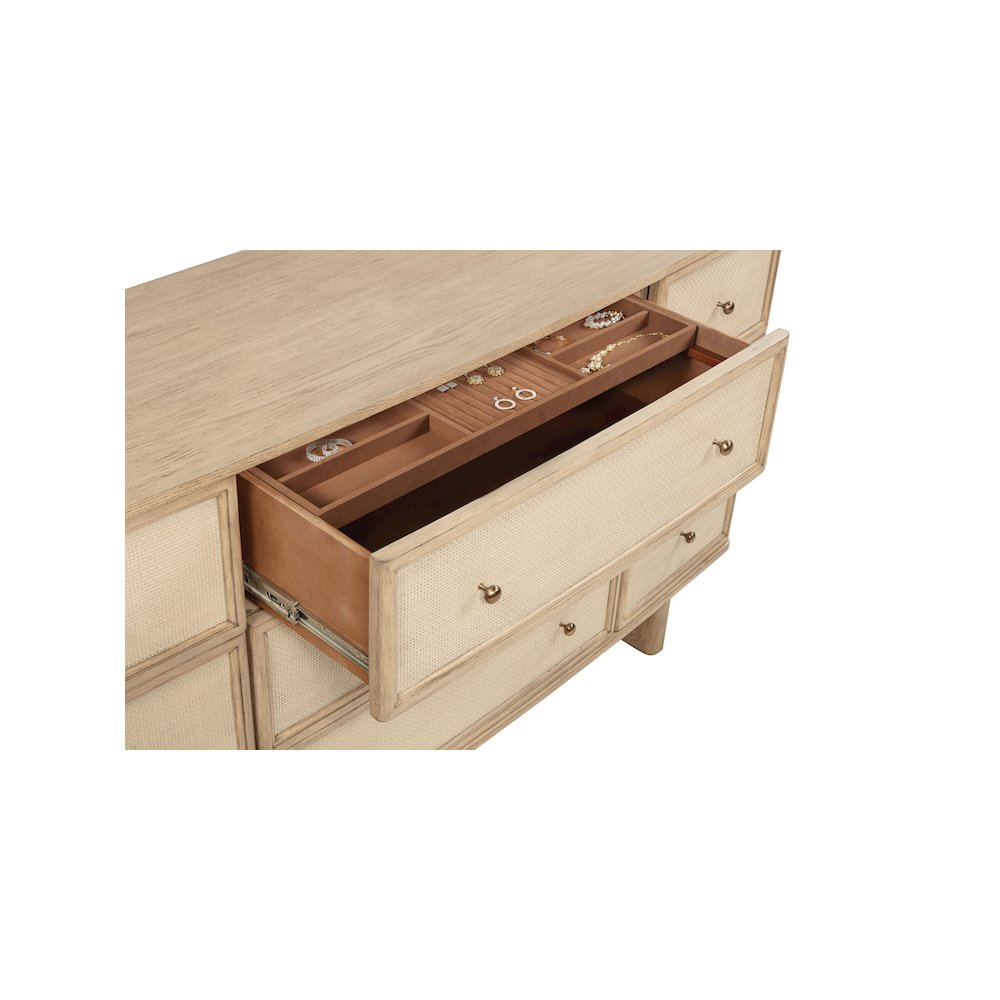 Kailani 9-drawer Dresser Cabinet Beige Oak
