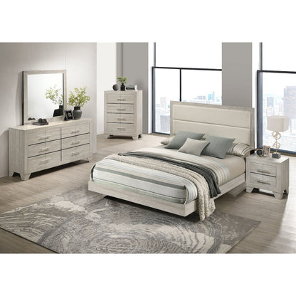 Trenton 54-inch Wood Queen Panel Bed Rustic Cream