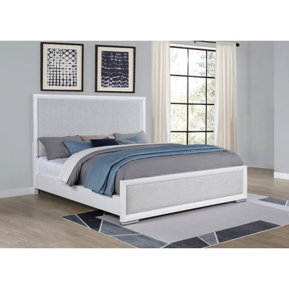 Gracemont 57-inch California King Panel Bed Grey and White