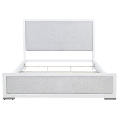Gracemont 57-inch California King Panel Bed Grey and White
