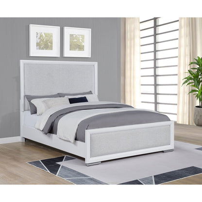 Gracemont 57-inch Queen Panel Bed Grey and White