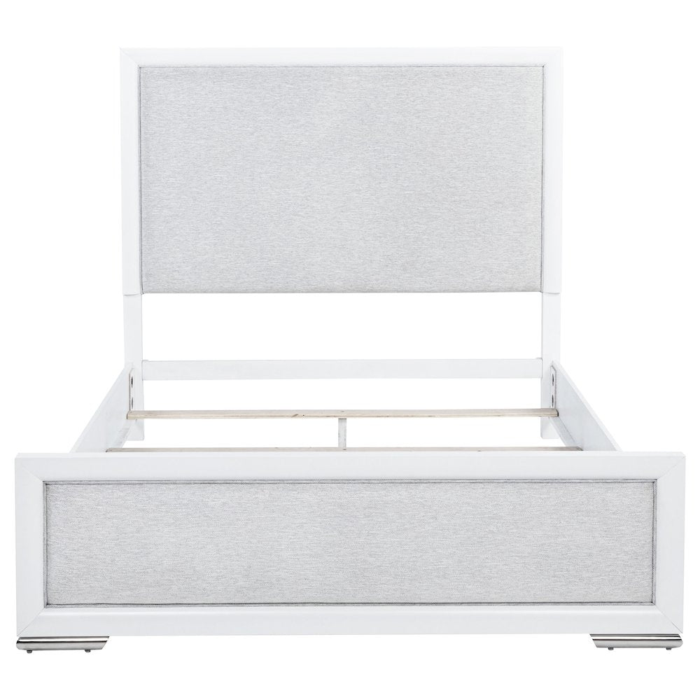 Gracemont 57-inch Queen Panel Bed Grey and White