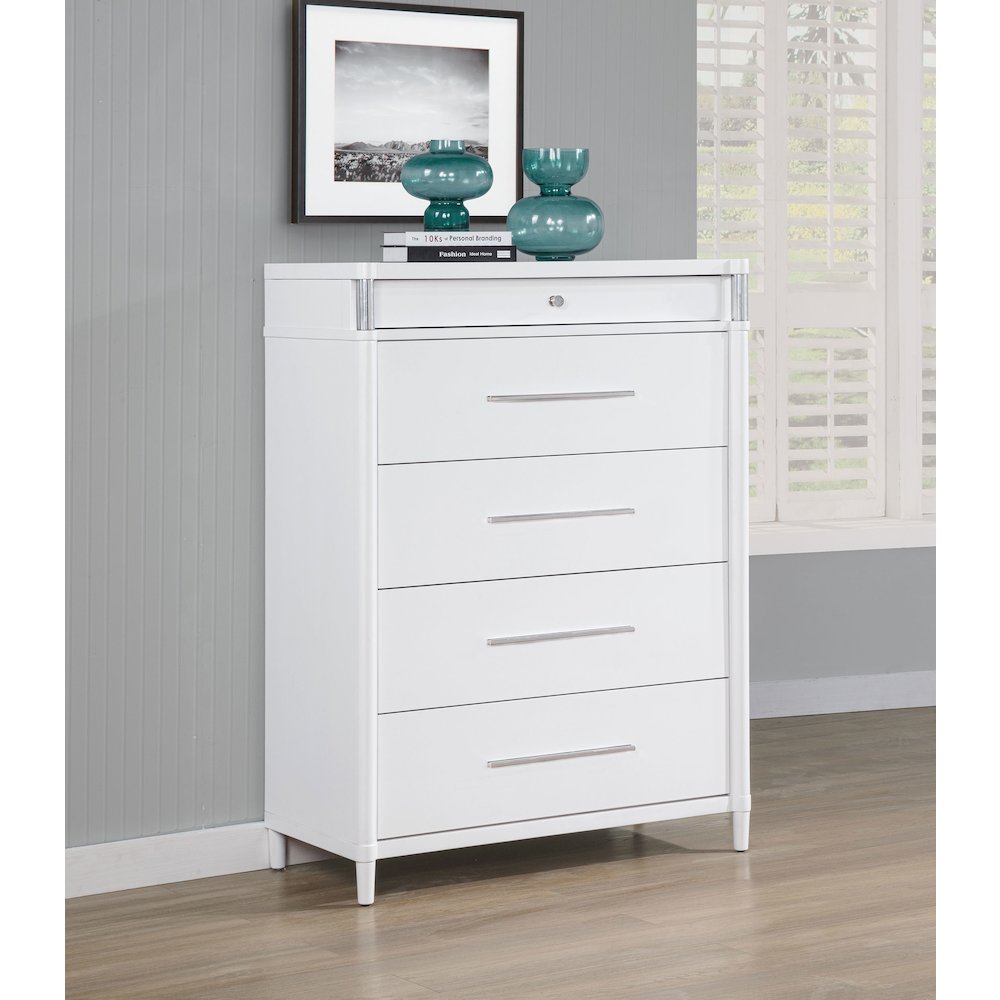 Gracemont 5-drawer Bedroom Chest of Drawers White