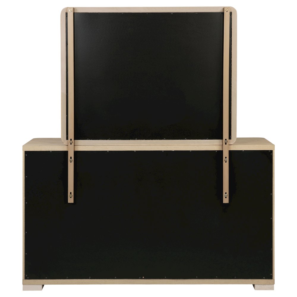 Ladera 6-drawer Bedroom Dresser and Mirror Light Elm