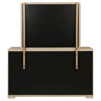 Ladera 6-drawer Bedroom Dresser and Mirror Light Elm