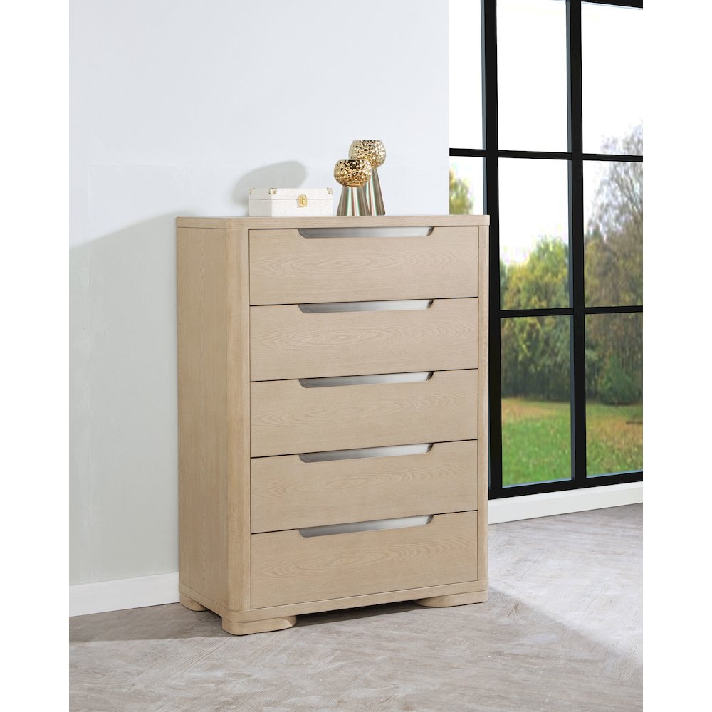 Ladera 5-drawer Bedroom Chest of Drawers Light Elm