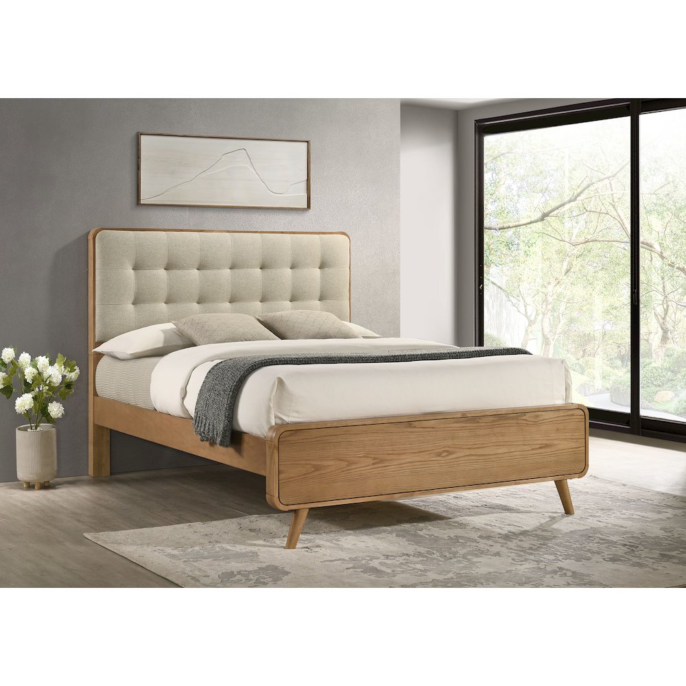 Robyn Wood Eastern King Platform Bed Light Ash