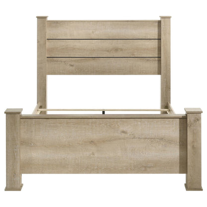 Oakglen 55-inch Eastern King Panel Bed Weathered Oak