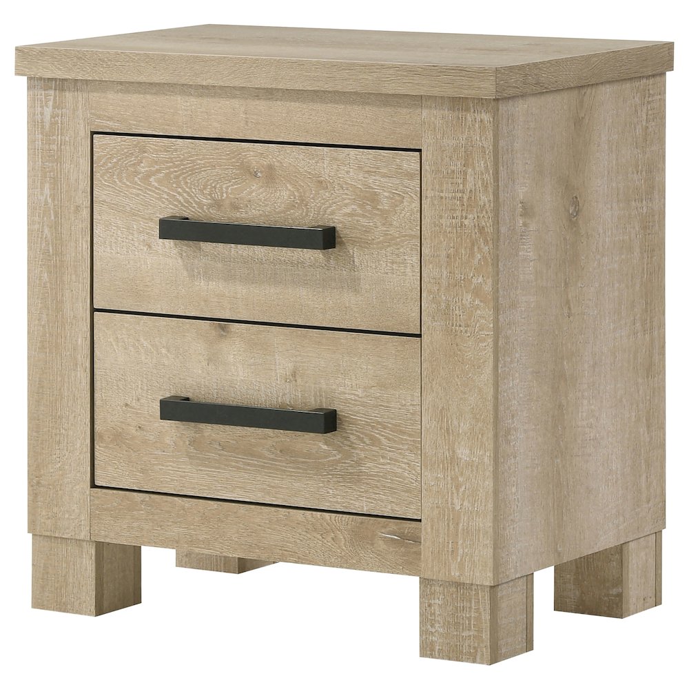 Oakglen 2-drawer Nightstand Bedside Table Weathered Oak