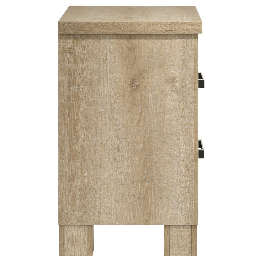 Oakglen 2-drawer Nightstand Bedside Table Weathered Oak