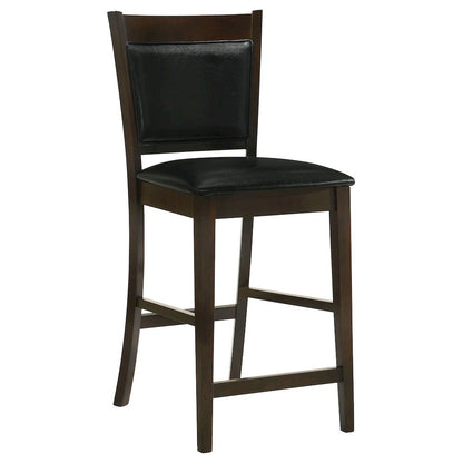 Brown Upholstered Stool Counter Chairs Counter Stools Set of 2