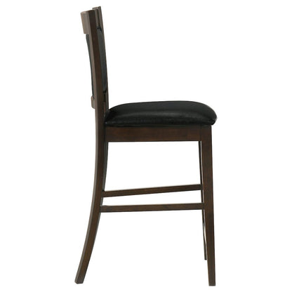 Brown Upholstered Stool Counter Chairs Counter Stools Set of 2