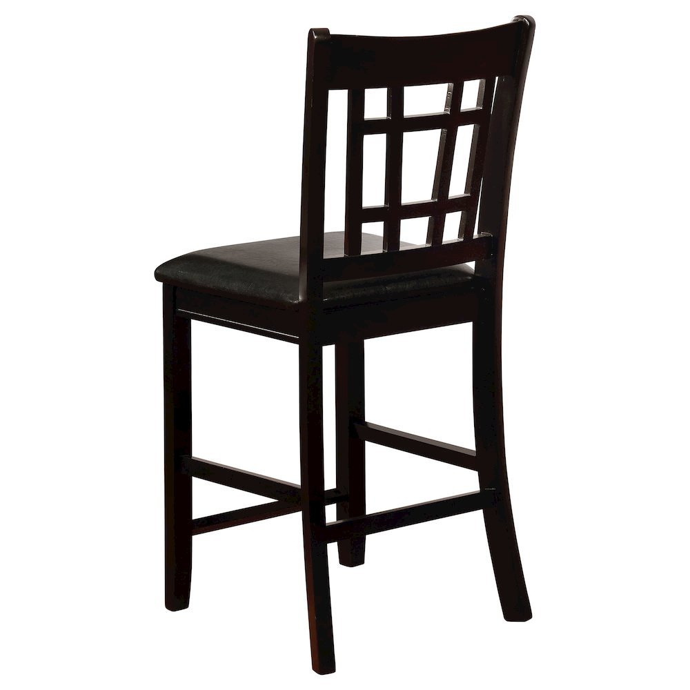 5-Piece Counter Height Dining Set, Espresso Wood, Oval Table with Storage