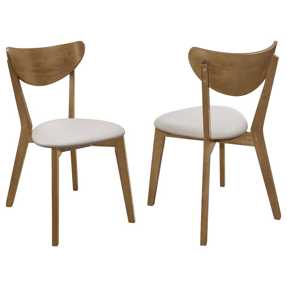 Chestnut Dining Chairs Set of 2, Mid Century Modern Dining Chairs, Upholstered