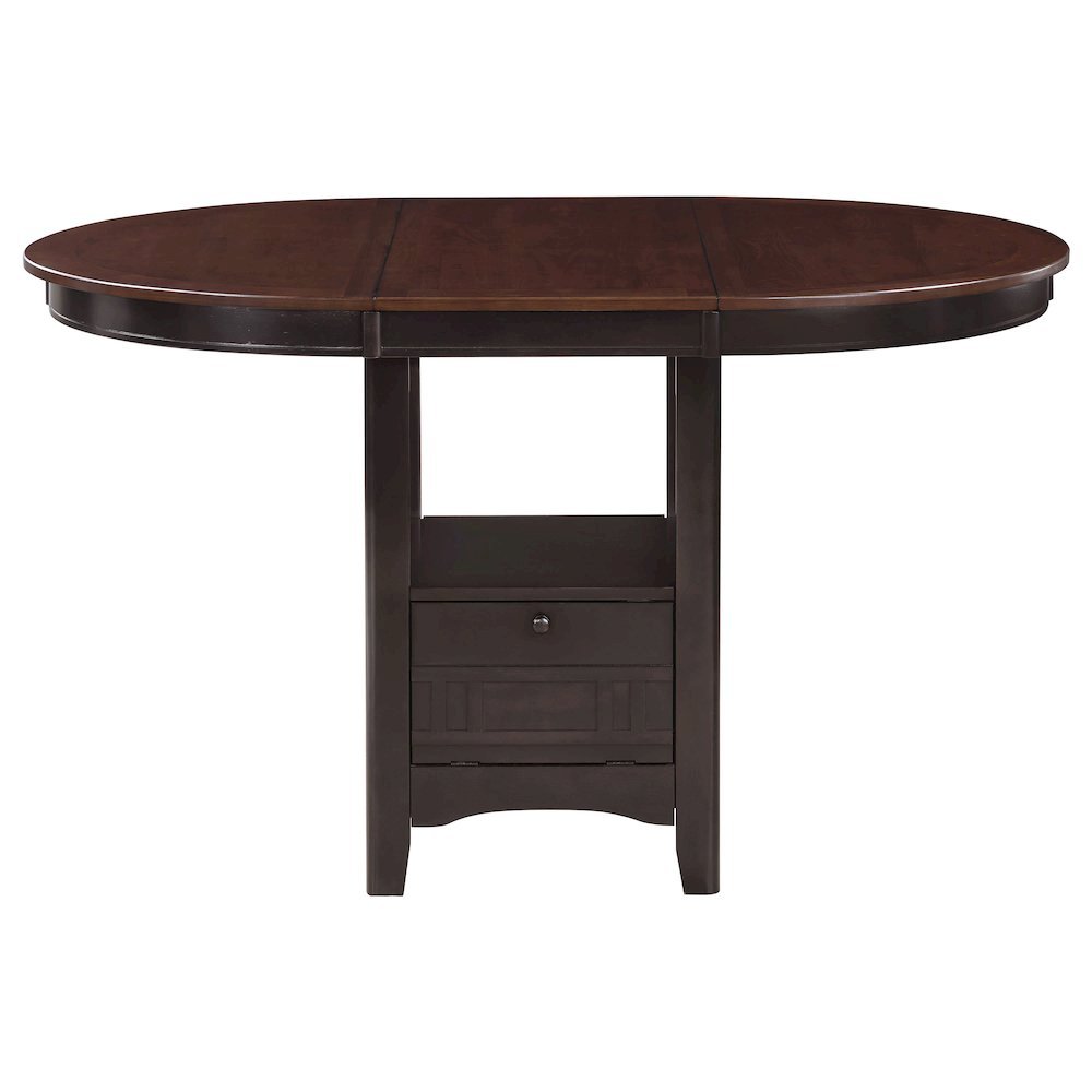 5-Piece Counter Height Dining Set, Light Chestnut Wood, Oval Table