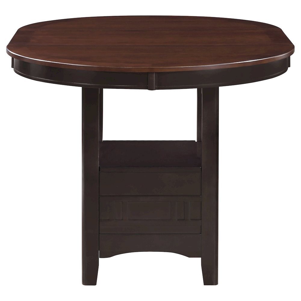5-Piece Counter Height Dining Set, Light Chestnut Wood, Oval Table