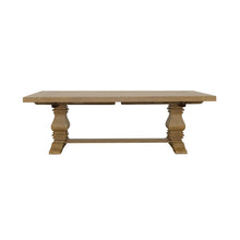 126"-Inch, Solid Wood Extendable Dining Table for 8, Gold Finish, Pine Wood