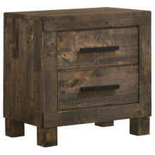 2-drawer Nightstand Rustic Golden Brown