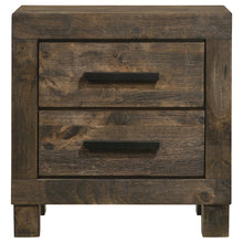2-drawer Nightstand Rustic Golden Brown