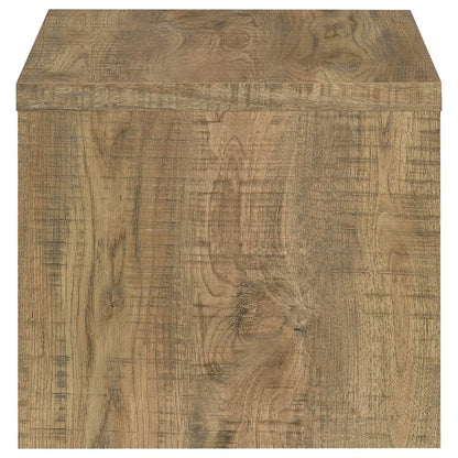 Brown Square End Table - Rustic Wooden End Table, Living Room Accent Furniture