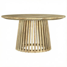Round Mango Solid Wood Coffee Table with Durable Finish and Sturdy Construction