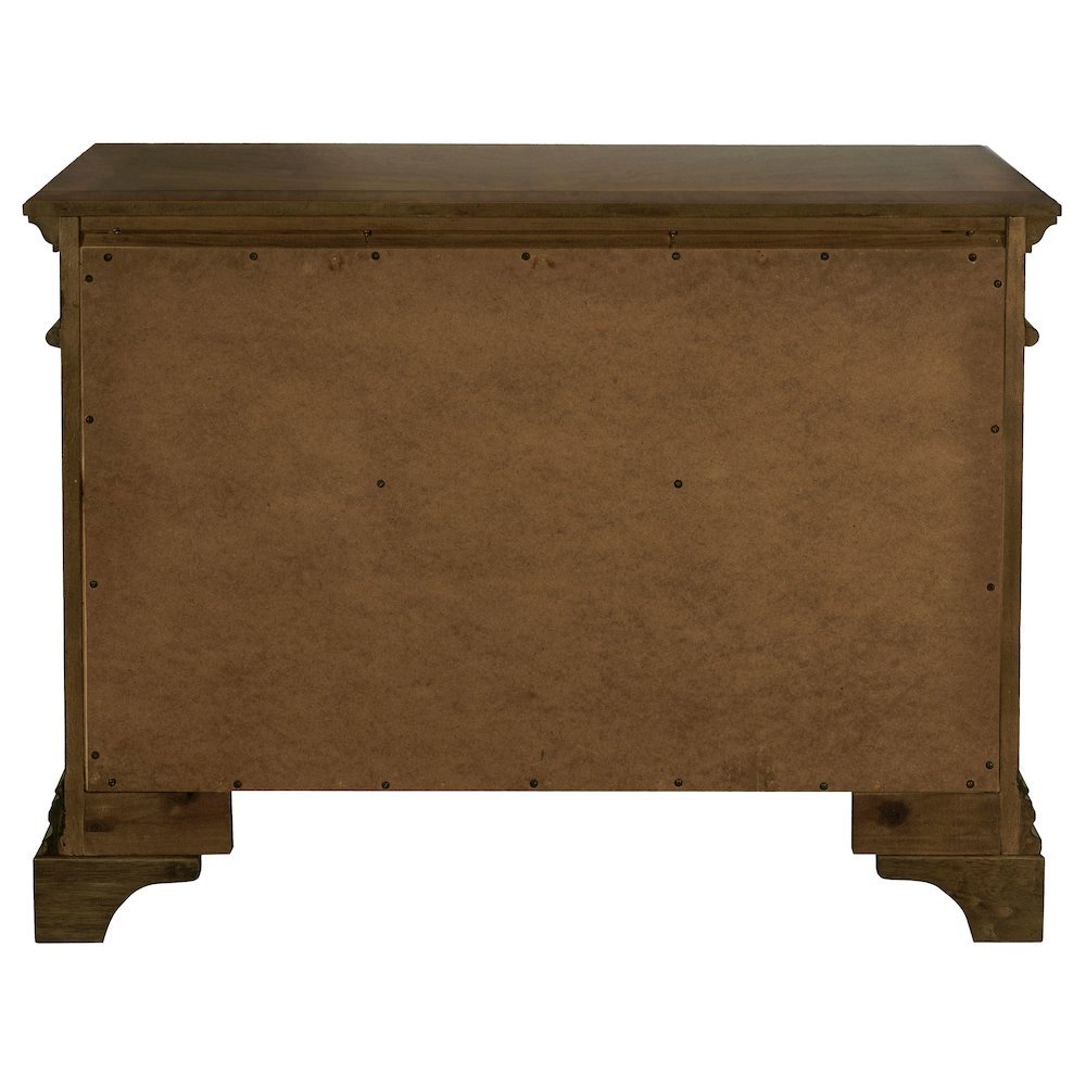 Home Office File Cabinet, Burnished Oak, 5 Drawers, Letter/Legal Size
