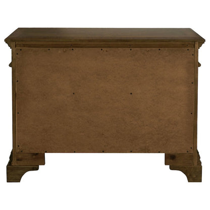 Home Office File Cabinet, Burnished Oak, 5 Drawers, Letter/Legal Size