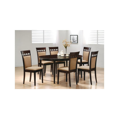 Gabriel 7-piece Extension Leaf Dining Table Set Cappuccino