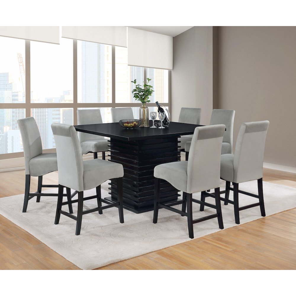 Stanton 9-piece Square Counter Height Dining Table Set Grey