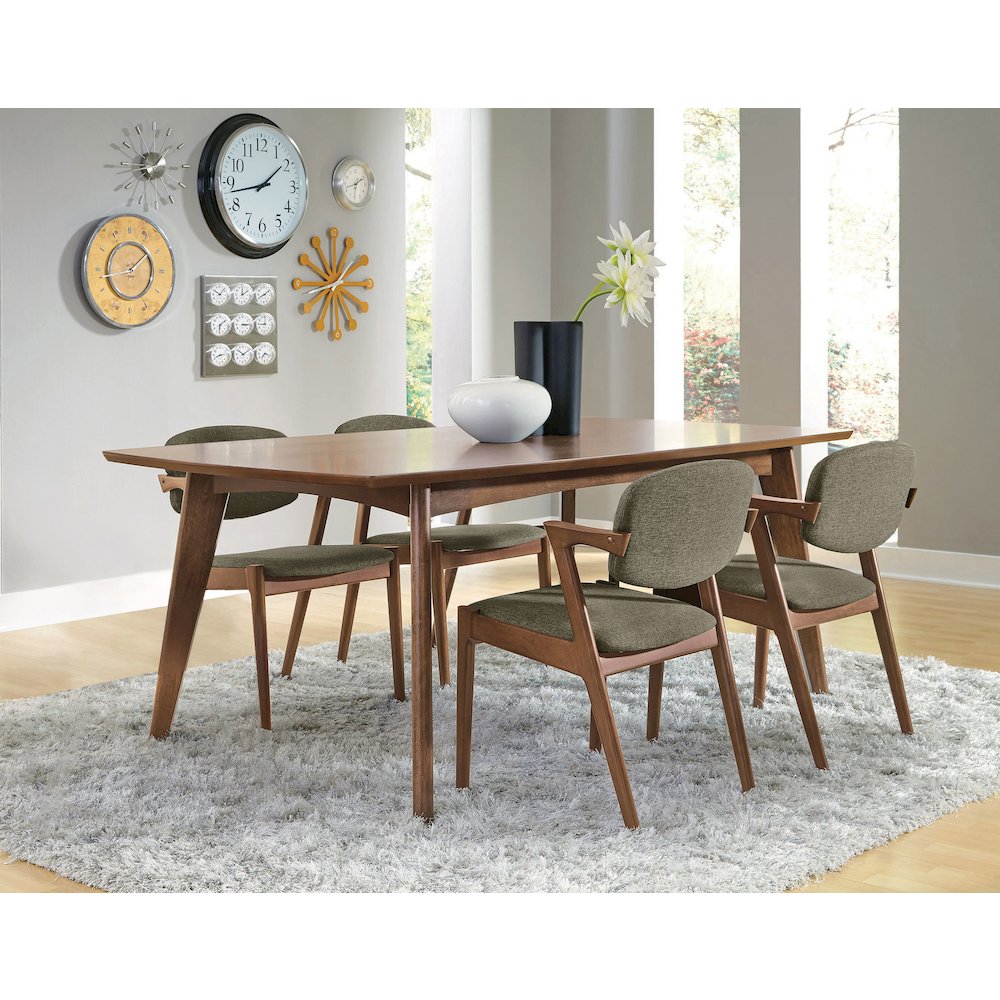 Malone 5-piece Rectangular Dining Table Set Dark Walnut