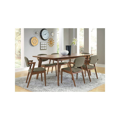 Malone 7-piece Rectangular Dining Table Set Dark Walnut
