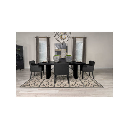 Catherine 5-piece Rectangular Dining Table Set Black
