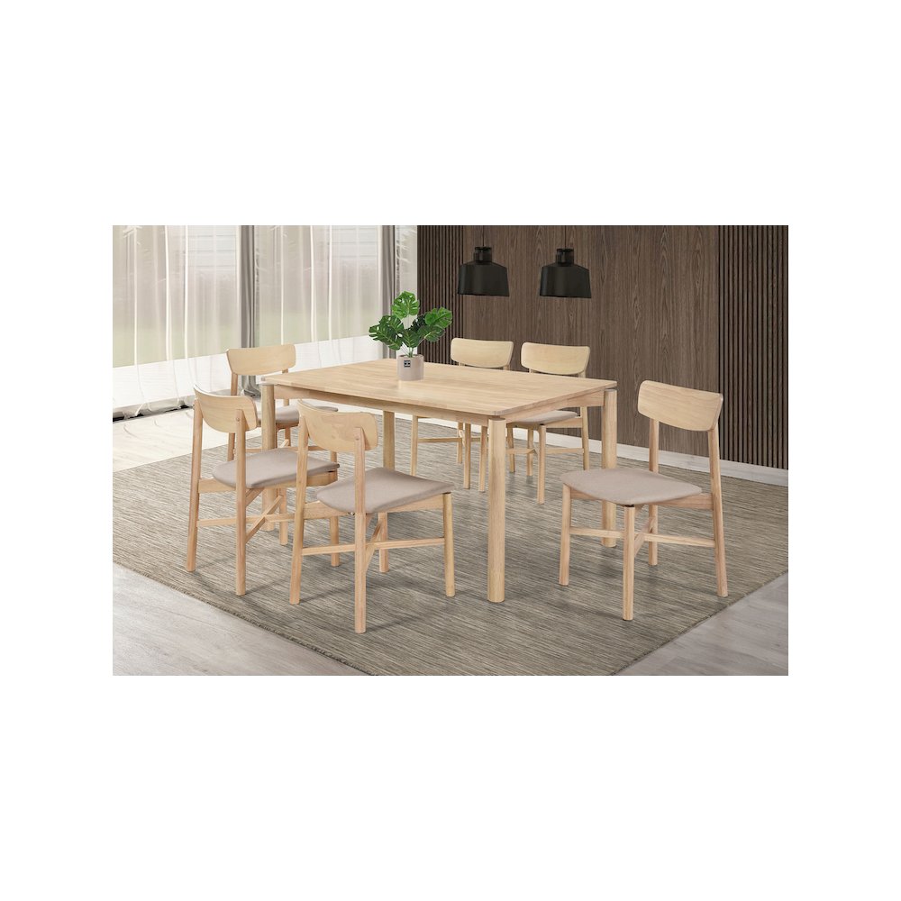Parkridge 7-piece 59-inch Wood Dining Set White Washed