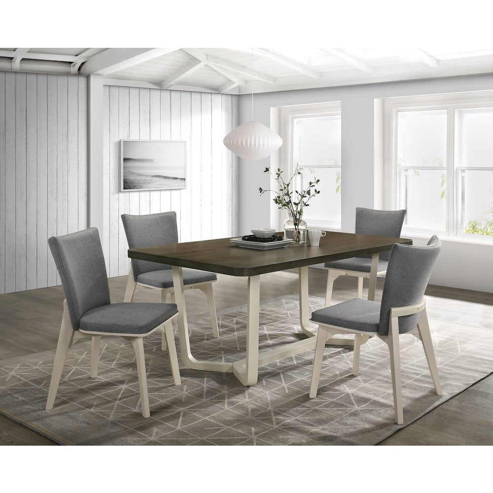 Biloxi 5-piece 71-inch Rectangular Dining Set Greyish Brown