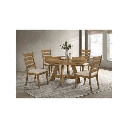 Danvers 5-piece Dining Table Set Brown Oak and Latte