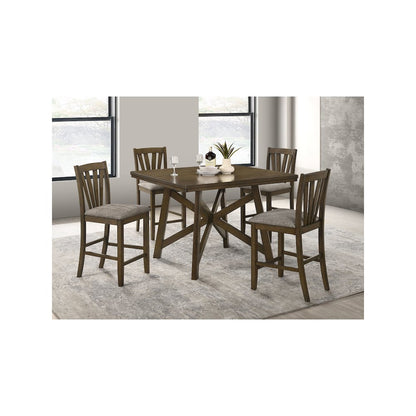 Canfield 5-piece 47-inch Counter Height Dining Set Brown