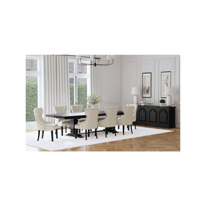 Florence 9-piece 126-inch Extension Dining Table Set Beige